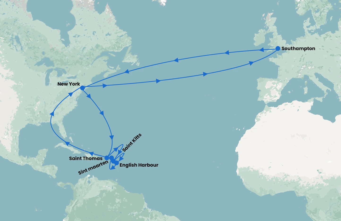 Transatlantic Crossing and Eastern Caribbean